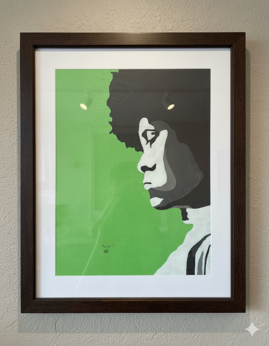 Young artist painting